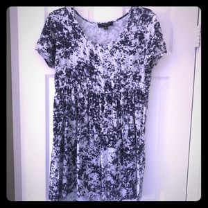 Splatter Tie-Dye Babydoll Mini Dress